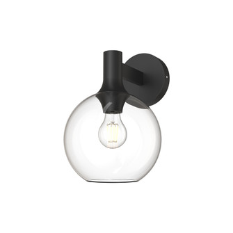 Castilla 8-in Clear Glass/Matte Black 1 Light Damp-Rated Wall/Vanity Light (7713|WV506108MBCL)