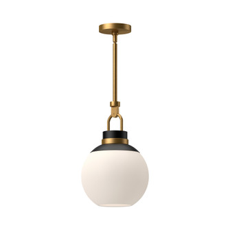Copperfield 12-in Aged Gold/Opal Matte Glass 1 Light Socket Pendant (7713|PD520512AGOP)