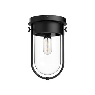 Cyrus 8-in Clear Glass/Matte Black 1 Light Flush Mount (7713|FM539008MBCL)
