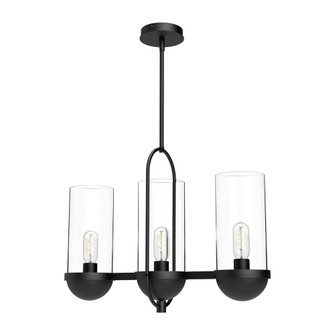 Cyrus 24-in Clear Glass/Matte Black 3 Lights Linear Pendant (7713|LP539024MBCL)