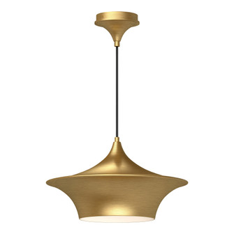 Emiko 16-in Brushed Gold 1 Light Socket Pendant (7713|PD523016BG)