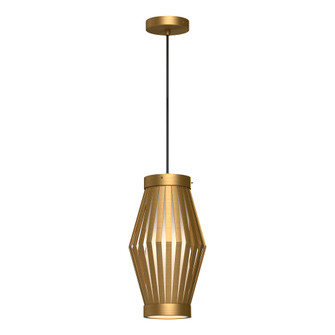 Hana 9-in Aged Gold/Opal Matte Glass 1 Light Socket Pendant (7713|PD434509AGOP)