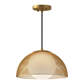 Haven 12-in Gold/Opal Matte Glass 1 Light Socket Pendant (7713|PD402513GDOP)