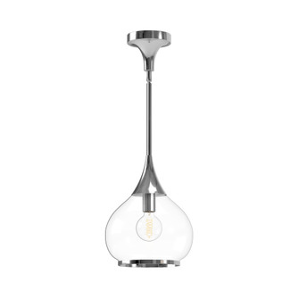 Hazel 10-in Chrome/Clear Glass 1 Light Socket Pendant (7713|PD524110CHCL)