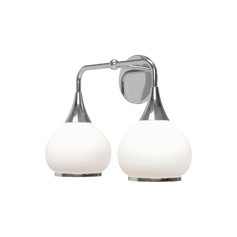 Hazel 17-in Chrome/Opal Matte Glass 2 Lights Vanity (7713|VL524217CHOP)