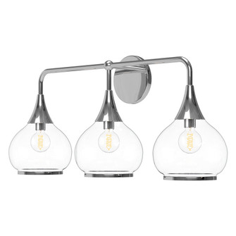 Hazel 26-in Chrome/Clear Glass 3 Lights Vanity (7713|VL524326CHCL)
