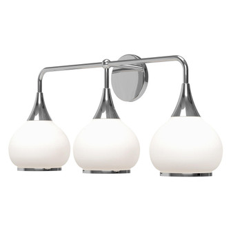 Hazel 26-in Chrome/Opal Matte Glass 3 Lights Vanity (7713|VL524326CHOP)