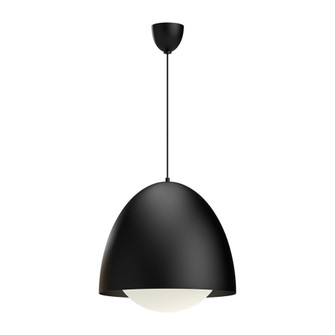 Kenji 20-in Matte Black/Opal Matte Glass 1 Light Pendant (7713|PD529220MBOP)