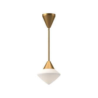 Nora 8-in Aged Gold/Opal Matte Glass 1 Light Socket Pendant (7713|PD537508AGOP)