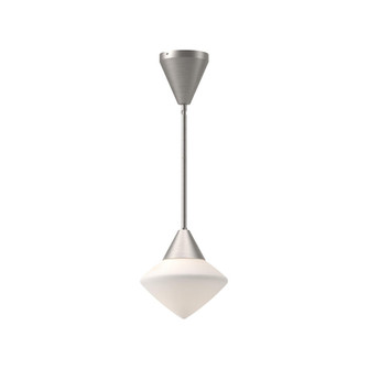 Nora 8-in Brushed Nickel/Opal Matte Glass 1 Light Pendant (7713|PD537508BNOP)