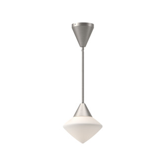 Nora 8-in Brushed Nickel/Opal Matte Glass 1 Light Socket Pendant (7713|PD537508BNOP)