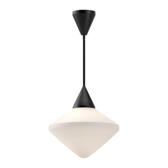 Nora 14-in Matte Black/Opal Matte Glass 1 Light Pendant (7713|PD537714MBOP)