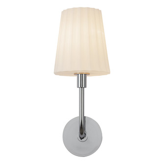 Plisse 7-in Chrome/Opal Matte Glass 1 Light Damp-Rated Wall/Vanity Light (7713|WV628107CHOP)