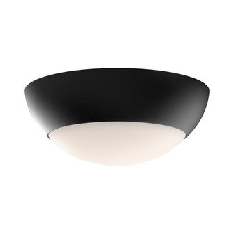 Rubio 11-in Matte Black/Opal Matte Glass 2 Lights Flush Mount (7713|FM522211MBOP)
