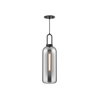 Soji 6-in Matte Black/Smoked Solid Glass 1 Light Pendant (7713|PD401606MBSM)