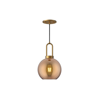 Soji 8-in Aged Gold/Copper Glass 1 Light Socket Pendant (7713|PD601608AGCP)