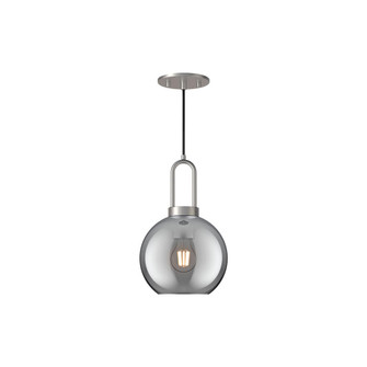 Soji 8-in Brushed Nickel/Smoked Solid Glass 1 Light Pendant (7713|PD601608BNSM)