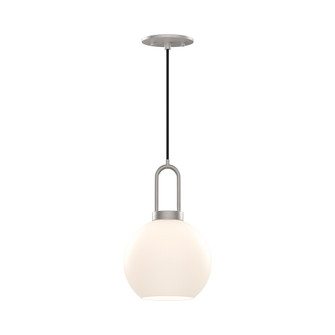 Soji 8-in Brushed Nickel/Opal Matte Glass 1 Light Socket Pendant (7713|PD601608BNOP)