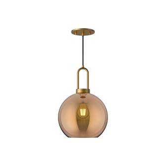 Soji 10-in Aged Gold/Copper Glass 1 Light Pendant (7713|PD601710AGCP)