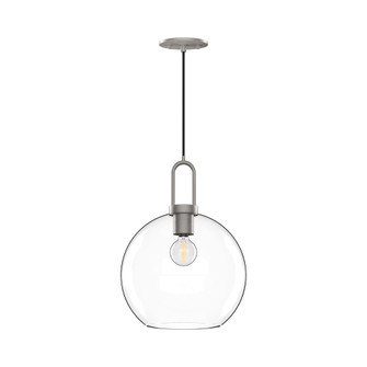 Soji 10-in Brushed Nickel/Clear Glass 1 Light Socket Pendant (7713|PD601710BNCL)