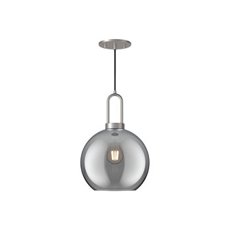 Soji 10-in Brushed Nickel/Smoked Solid Glass 1 Light Pendant (7713|PD601710BNSM)