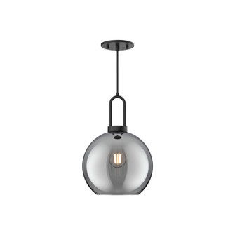 Soji 10-in Matte Black/Smoked Solid Glass 1 Light Socket Pendant (7713|PD601710MBSM)