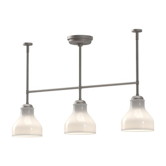 Westlake 34-in Brushed Nickel/Glossy Opal Glass 3 Lights Linear Pendant (7713|LP540334BNGO)