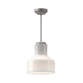Westlake 11-in Brushed Nickel/Glossy Opal Glass 1 Light Pendant (7713|PD540411BNGO)