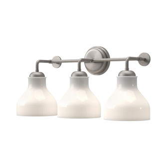 Westlake 22-in Brushed Nickel/Glossy Opal Glass 3 Lights Vanity (7713|VL540322BNGO)