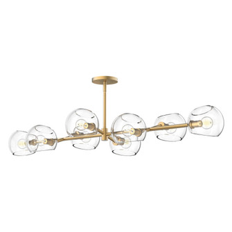 Willow 48-in Brushed Gold/Clear Glass 8 Lights Linear Pendant (7713|LP548848BGCL)