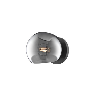 Willow 6-in Matte Black/Smoked Solid Glass 1 Light Damp-Rated Wall/Vanity Light (7713|WV548006MBSM)