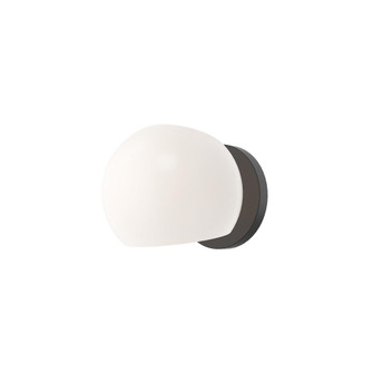 Willow 6-in Matte Black/Opal Matte Glass 1 Light Damp-Rated Wall/Vanity Light (7713|WV548006MBOP)