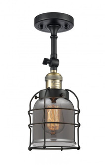 Bell Cage - 1 Light - 6 inch - Black Antique Brass - Semi-Flush Mount (3442|201F-BAB-G53-CE-LED)