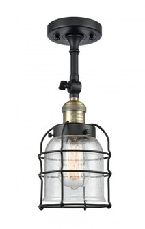 Bell Cage - 1 Light - 6 inch - Black Antique Brass - Semi-Flush Mount (3442|201F-BAB-G54-CE-LED)