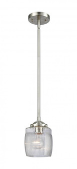 Colton - 1 Light - 6 inch - Brushed Satin Nickel - Stem hung - Mini Pendant (3442|284-1S-SN-G302-LED)