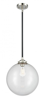 Beacon - 1 Light - 12 inch - Black Polished Nickel - Stem hung - Mini Pendant (3442|284-1S-BPN-G202-12-LED)