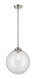 Beacon - 1 Light - 12 inch - Brushed Satin Nickel - Stem hung - Mini Pendant (3442|284-1S-SN-G202-12-LED)