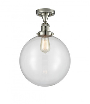 Beacon - 1 Light - 12 inch - Polished Nickel - Semi-Flush Mount (3442|517-1CH-PN-G202-12)