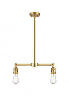 Bare Bulb - 2 Light - 20 inch - Satin Gold - Stem Hung - Adjustable Island Light (3442|209-SG)