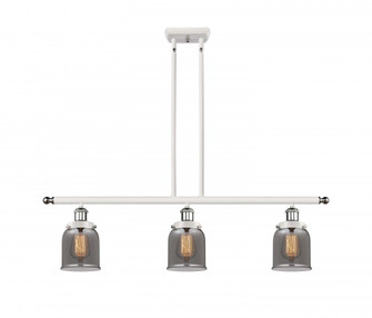 Bell - 3 Light - 36 inch - White Polished Chrome - Stem Hung - Island Light (3442|916-3I-WPC-G53-LED)