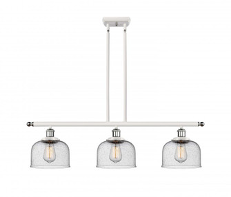 Bell - 3 Light - 36 inch - White Polished Chrome - Stem Hung - Island Light (3442|916-3I-WPC-G74-LED)
