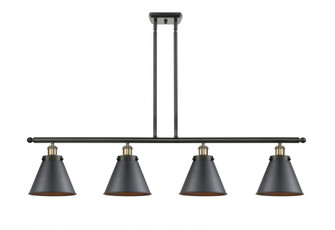 Appalachian - 4 Light - 48 inch - Black Antique Brass - Stem Hung - Island Light (3442|916-4I-BAB-M13-BK)
