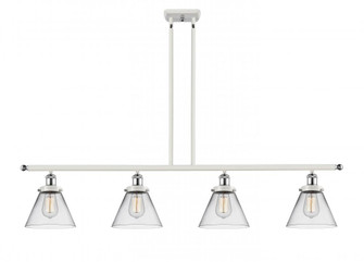 Cone - 4 Light - 48 inch - White Polished Chrome - Stem Hung - Island Light (3442|916-4I-WPC-G42-LED)