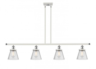 Cone - 4 Light - 48 inch - White Polished Chrome - Stem Hung - Island Light (3442|916-4I-WPC-G64-LED)