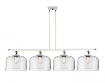 Bell - 4 Light - 48 inch - White Polished Chrome - Stem Hung - Island Light (3442|916-4I-WPC-G72-L-LED)