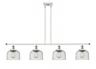 Bell - 4 Light - 48 inch - White Polished Chrome - Stem Hung - Island Light (3442|916-4I-WPC-G74-LED)