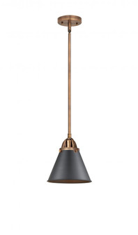 Appalachian - 1 Light - 8 inch - Antique Copper - Stem hung - Mini Pendant (3442|288-1S-AC-M13-BK-LED)