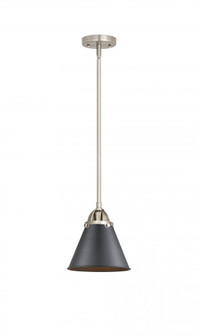 Appalachian - 1 Light - 8 inch - Brushed Satin Nickel - Stem hung - Mini Pendant (3442|288-1S-SN-M13-BK-LED)