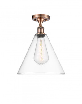 Berkshire - 1 Light - 12 inch - Antique Copper - Semi-Flush Mount (3442|516-1C-AC-GBC-122-LED)
