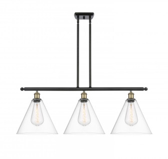 Berkshire - 3 Light - 39 inch - Black Antique Brass - Stem hung - Island Light (3442|516-3I-BAB-GBC-122-LED)